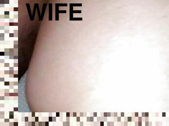 cul, levrette, femme, amateur, énorme-bite, milf, maman, américaine, chevauchement, brunette