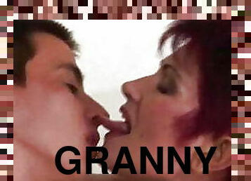 ROLEPLAY - Granny With Hairy Pussy Fucked by Grandson
