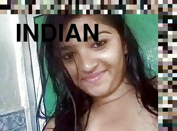 Hot Indian girl with a chubby body