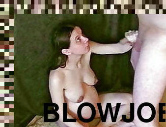 Katja Bruening gives pregnant blowjob