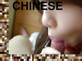 Beautiful Young Chinese Girl Eating Cock