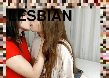 payu-dara-besar, lesbian, remaja, amerikan, rambut-perang, payu-dara-kecil