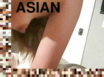 Asian wife riding cock