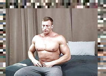 ActiveDuty - Body Building Stud Jerks His Huge Muscle Cock