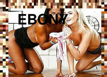 Stunning Blonde And Ebony Babe Enjoy Wet Hot Piss Session