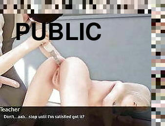 Public Sex LIfe - trying out new toys on teach
