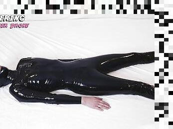 Fingering The Rubber Drone - Latex Slut Gets Her Pussy Teased