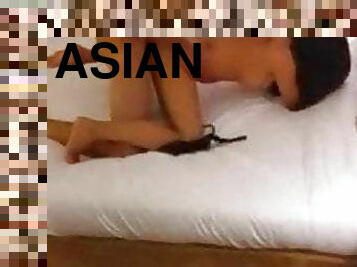 asiatisk, doggy, orgasme, knulling-fucking