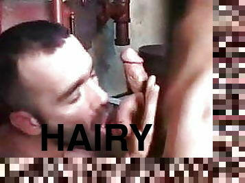 Hairy Blue Collar Hunks Fuck, Suck, &amp; Rim In The Boiler Room