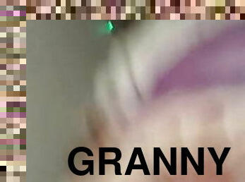 Chubby granny rides cock