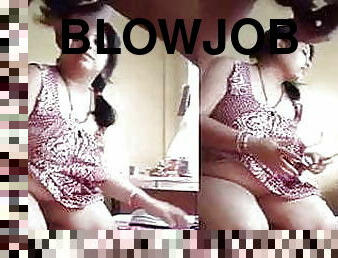Today Exclusive-Horny Boudi Blowjob