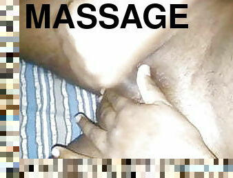 Dick massage with body lotion 