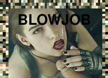 Jill Valentine Sloppy Blowjob With Red Lipstick !