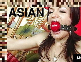 Asian Sensation Maxine X Binds &amp; Auto Bangs Janessa Jordan!