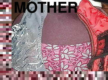 Crossdresser cumshot in 52 years Mother-in law big panties