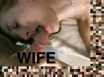 Dirty talking wife gets a facial