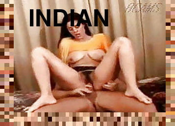 Indian hairy mom with son