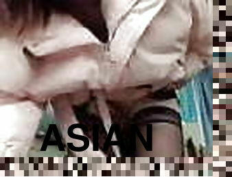 Asian schoolgirl ladyboy cocksucker fucked and pissing