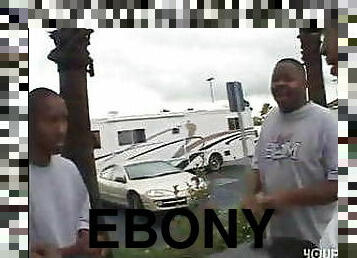 POONTANG - Guys Pickup Ebony in Motorhome &amp; She Fucks Them All