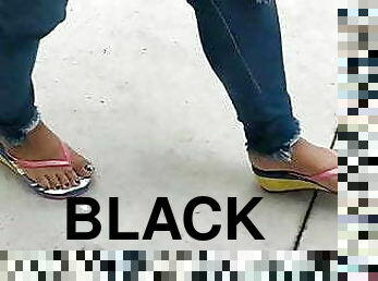 COLOR FLIP FLOPS BLACK TOES