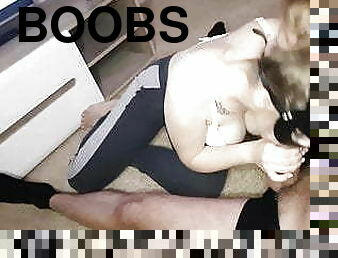 Big Boobs Girl Deep Sucking Dick Boyfriend - Cum in Mouth