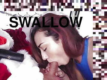 Beautiful babe Kiley Jay swallows cock before hot drilling