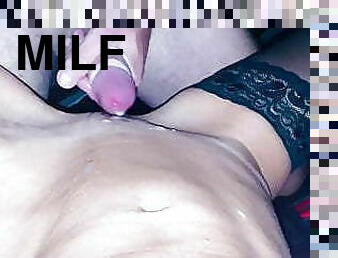 Cumshot on hot Milf