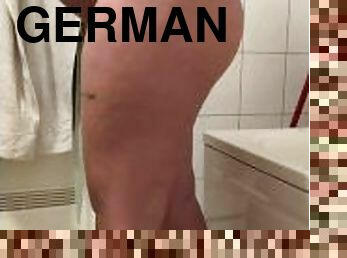German Girl gets unready for horny masturbation
