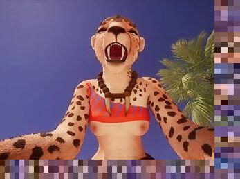 Cute furry cheeta girlfriend - pov fucking