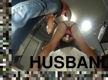 SUBMISSIVE HUSBAND-Cuck Pegging