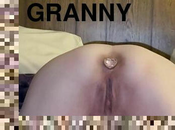 otrogen, fru, anal, gamling, hemmagjord, mamma, creampie, sprut, ritt, rumpa-butt