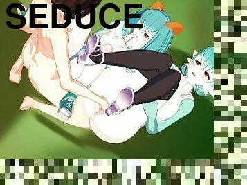 Gardevoir and Kirlia seduce your penis