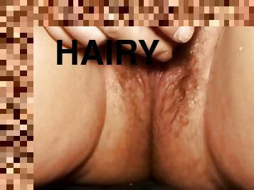 Hairy BBW Toys Wet Pussy