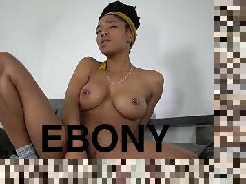 MFC Frnkyy Sexy Ebony Sloppy Fingering And Dildo Solo