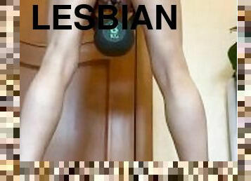 Hot Lesbian Makes Squats