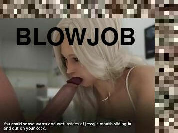 College Bound: Blonde Girl And Her First Blowjob-Ep7
