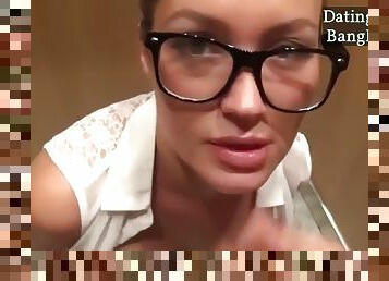Busty secretary with hot body likes to be fucked in elevator
