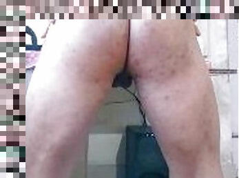 Tiny dick fat ass desi sissy putting lotion on feminine body