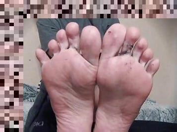 slave, fødder, beskidt, fetish, dominans, femidom, tæer