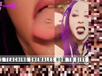 EPS1 Shemales Teaching Shemales how to give head Starring Shemale Clayton