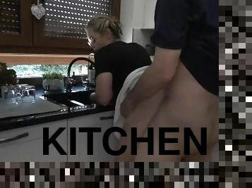 Kitchen anal - can I wash the dishes before he cum ?