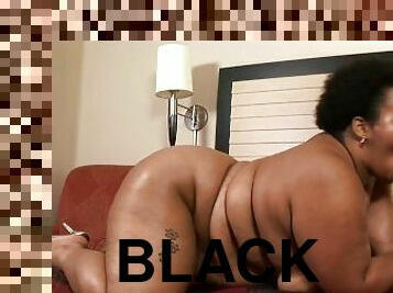 Fat black slut with big tits and big ass is only into wild sex with a big black cock