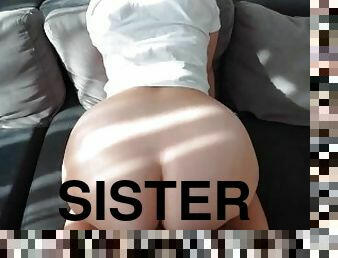 Step sister with a fat ass fucks with stepbrother