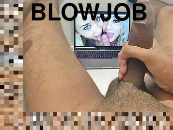 Marsha and & Cristi Ann Ball Draining Blowjob (Masturbating and Edging my Big Dick until I Cum) POV!