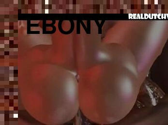 Big Booty Ebony Gets Huge Load In MFM Threesome