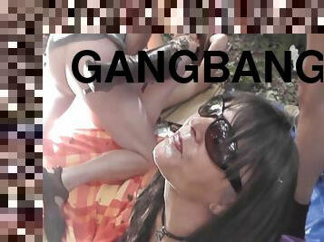 Gangbang Sisters - Nikki & Marion Gangbanged In Public Park - P2