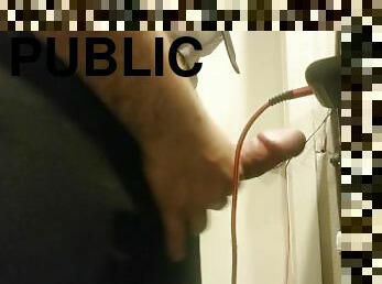 Whipping my half hard cock out during work for a sec