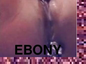 Ebony Plays With Toy Until She Cums