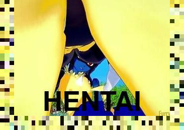 Pokemon Hentai Furry - Lucario x Pikachu hard sex