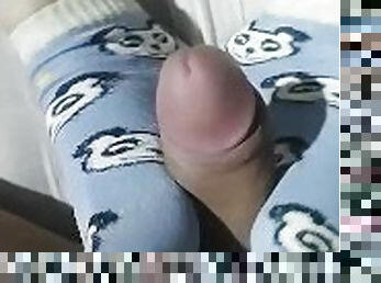 Sexy foot sock job